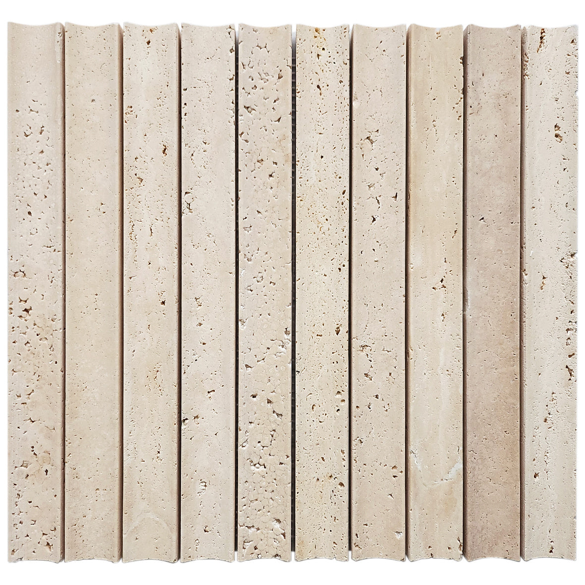 Travertine Concave Kit Kat Mosaic | Honed Natural Stone
