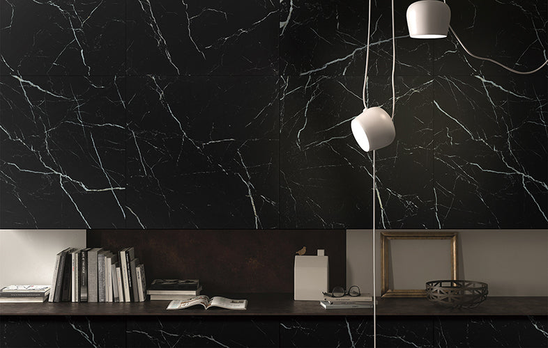 Nero Marquina Porcelain Floor and Wall Tile