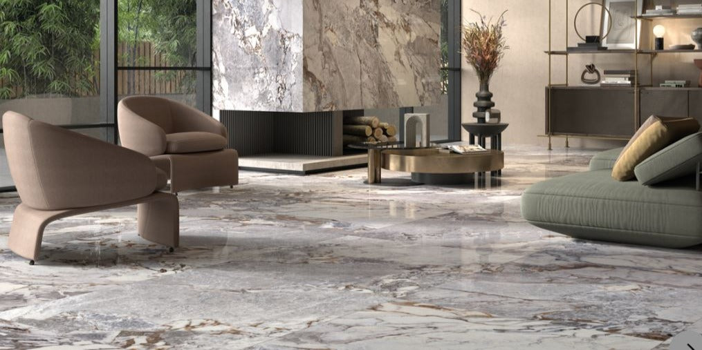 Unico Grey Marble Look Italian Porcelain Floor & Wall Tile