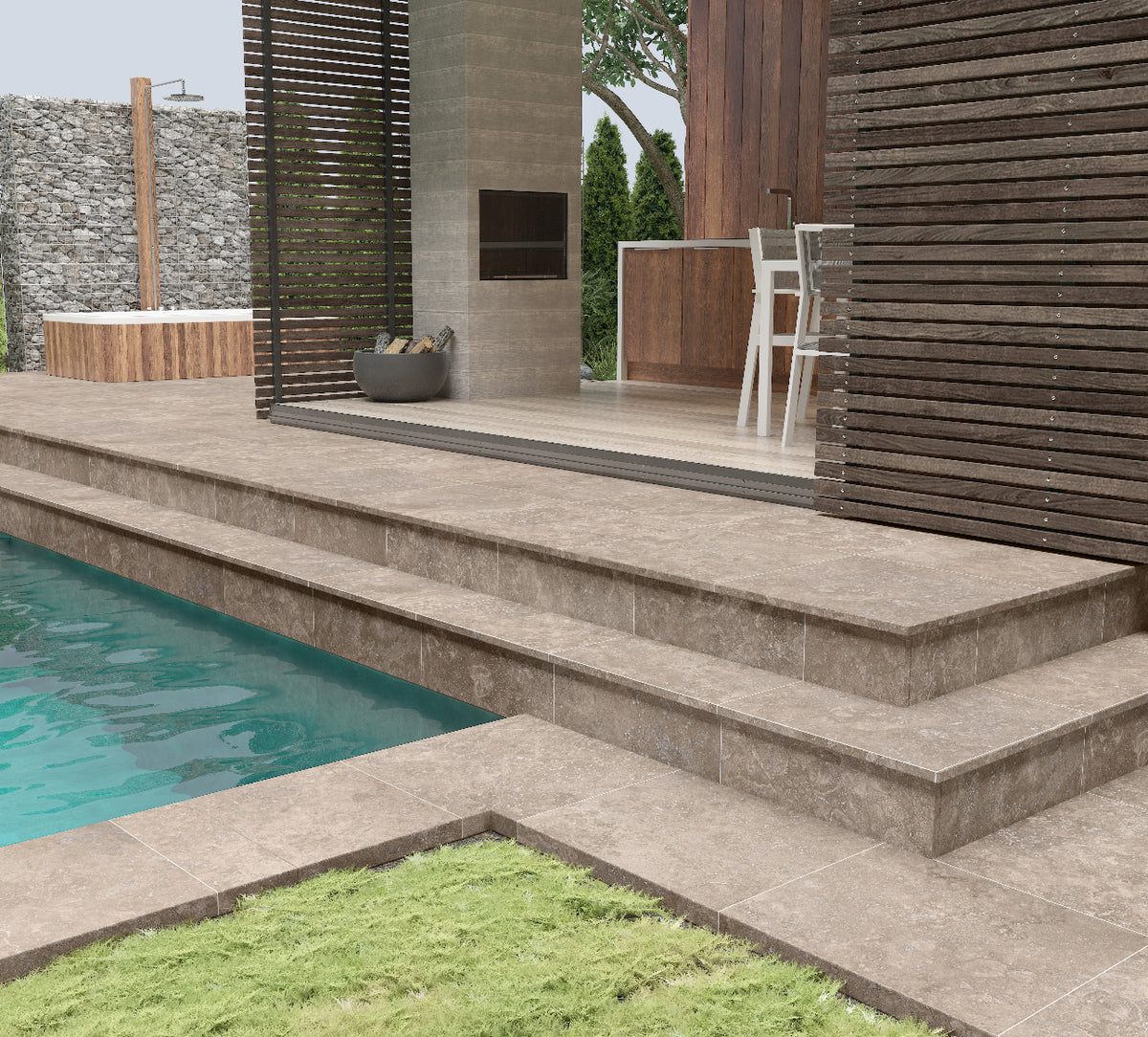 Bari Travertine Look Porcelain Crazy Pave