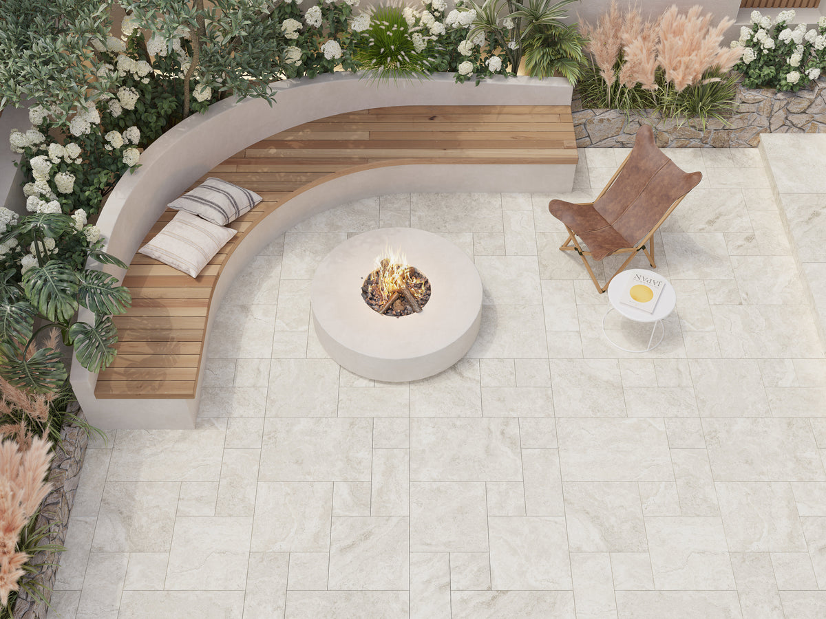 Travertino Travertine Look Porcelain French Pattern
