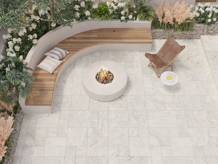 Travertino Travertine Look Porcelain French Pattern
