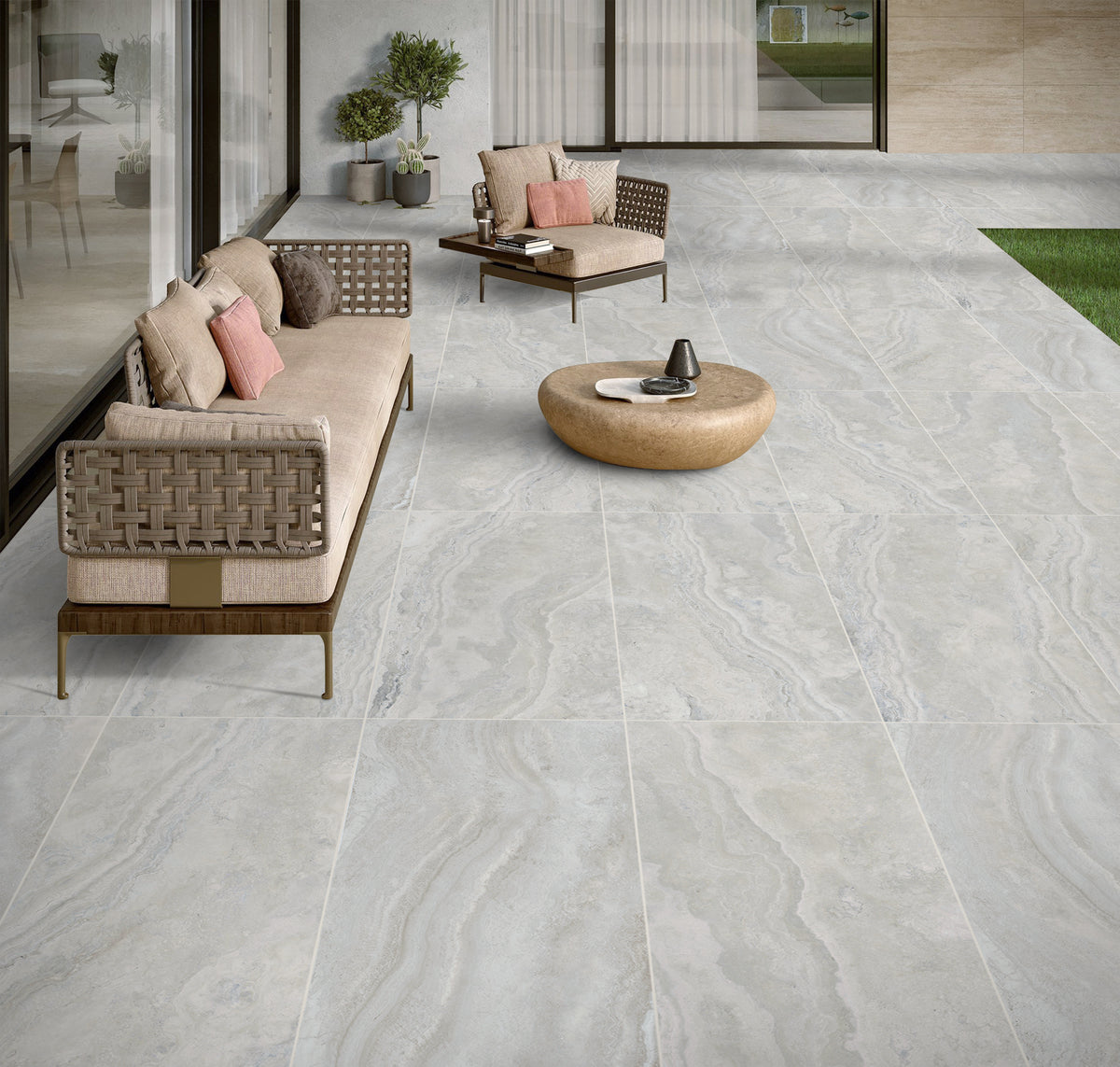 Ascoli Stone Look Porcelain Pool Coping