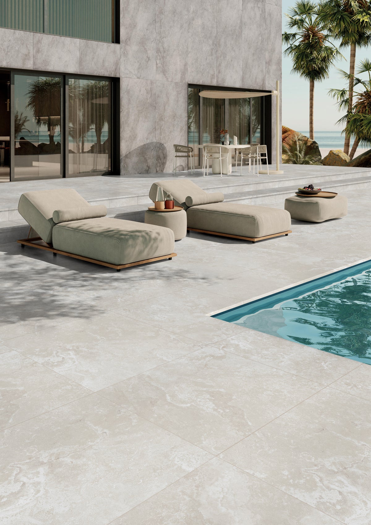 Amalfi Travertine Look Porcelain Floor & Wall Tile