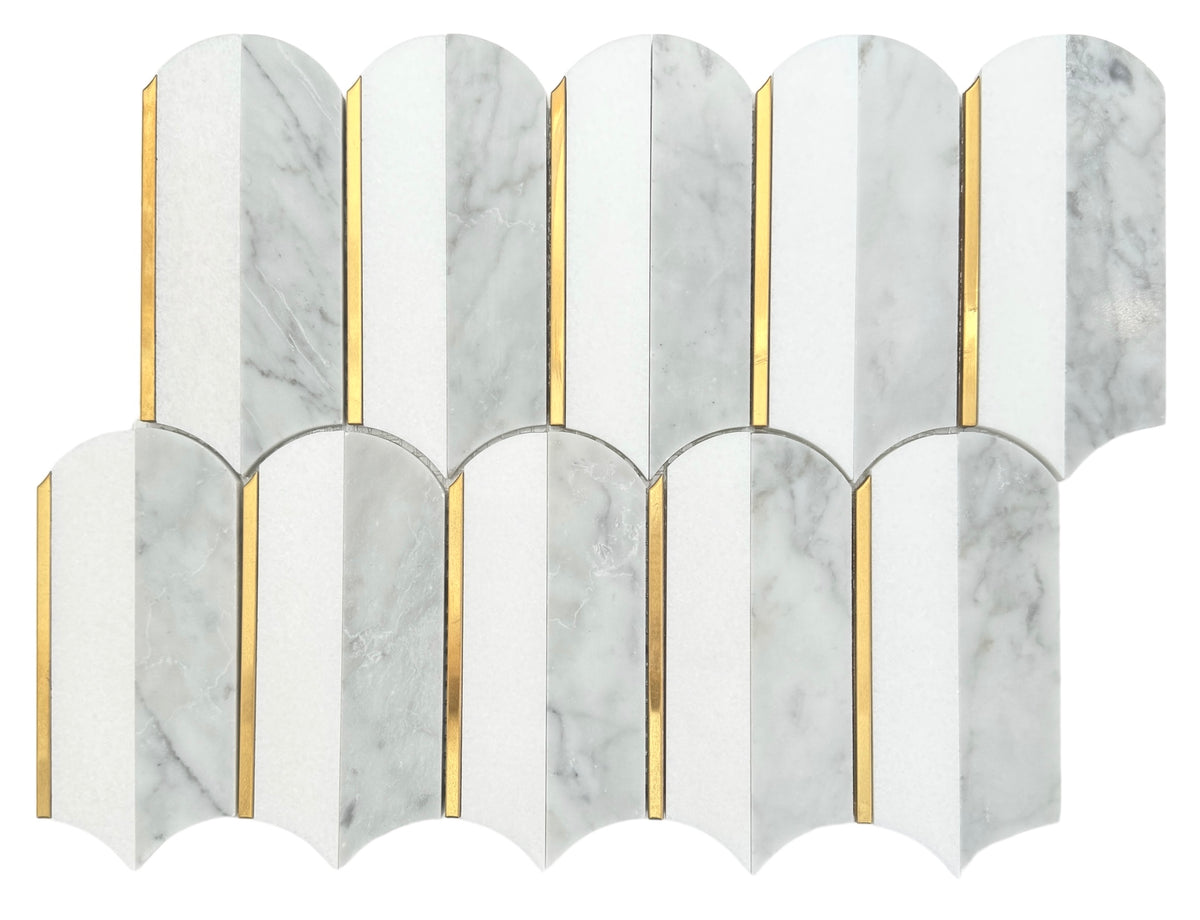 Carrara Feather Marble Mosaic | Honed Natural Stone