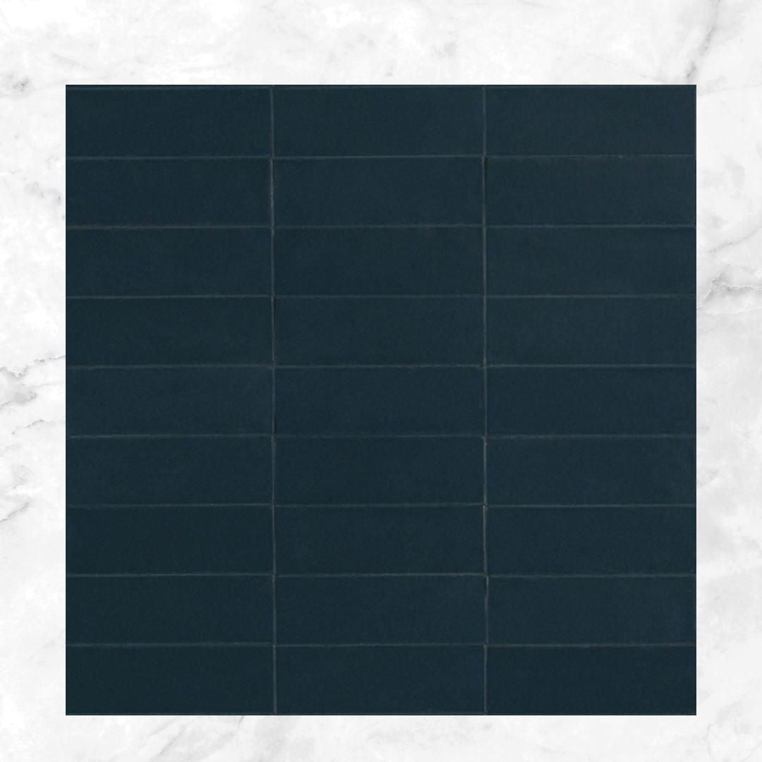 Confetto Series Porcelain Subway Tiles in Blu, Matt finish
