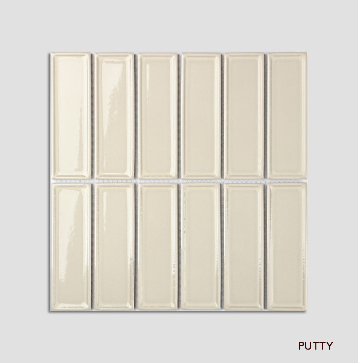 Frame Linear Porcelain Tiles | Gloss & Matt Finger Wall Tiles
