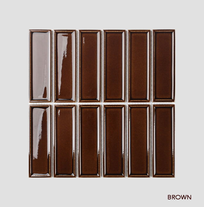 Frame Linear Porcelain Tiles | Gloss & Matt Finger Wall Tiles