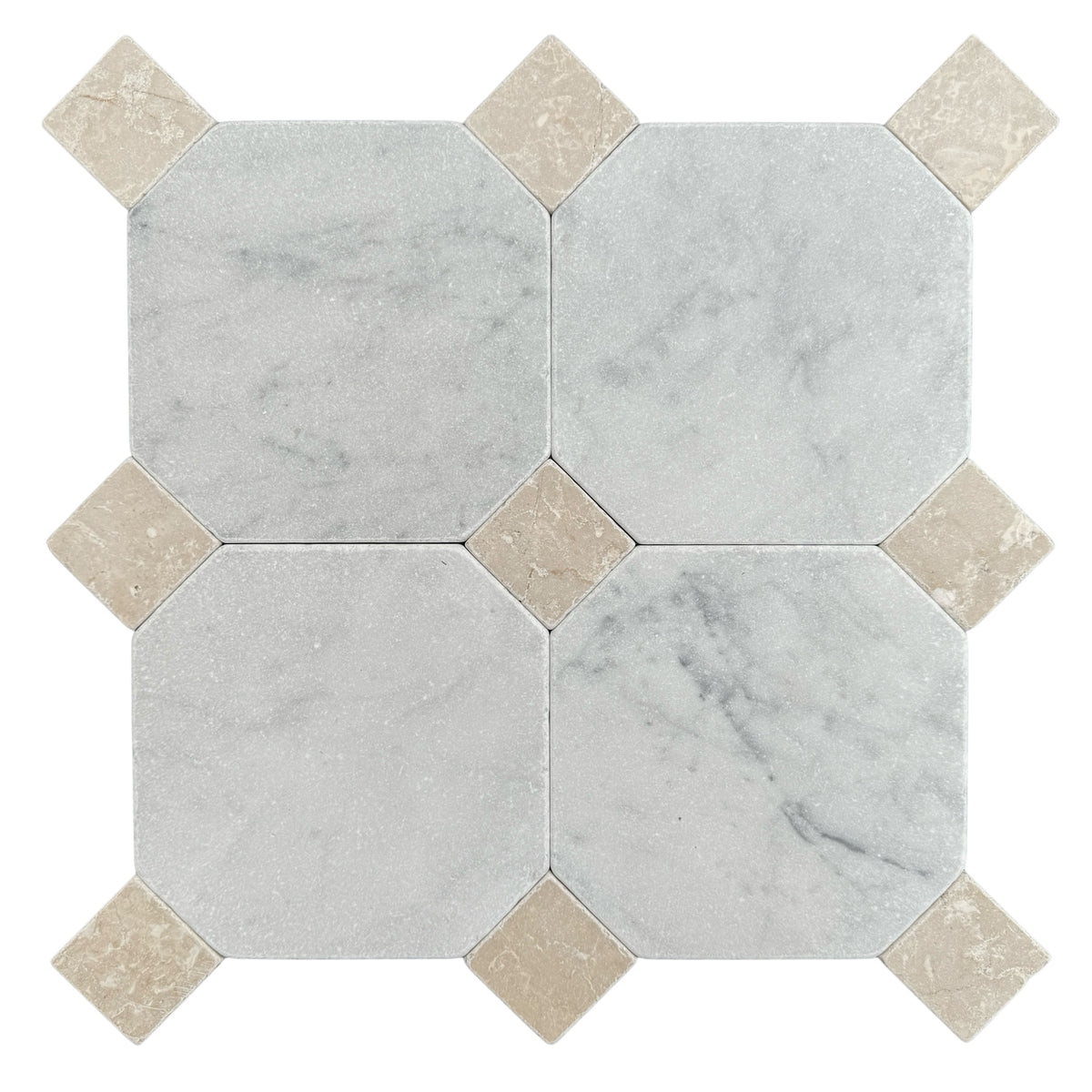 Botticino Square Marble Tile & Mosaic | Tumbled Natural Stone