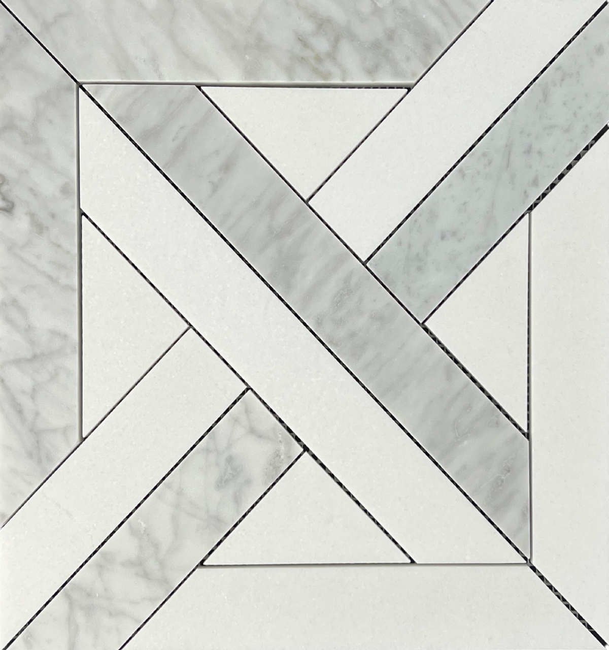 Carrara Parquet Marble Mosaic | Honed Natural Stone