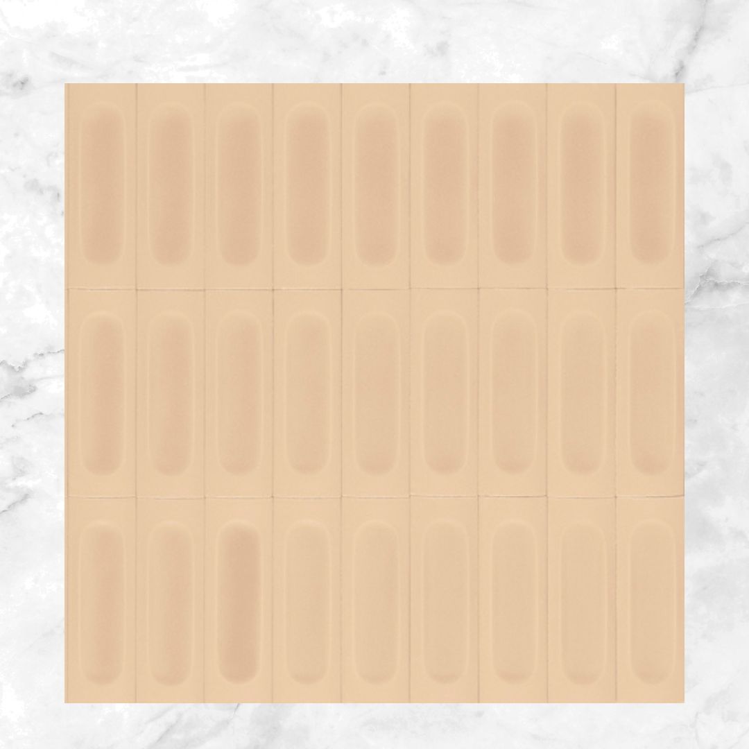 Confetto Series Porcelain Subway Tiles in Rosa, 3D / Texture finish