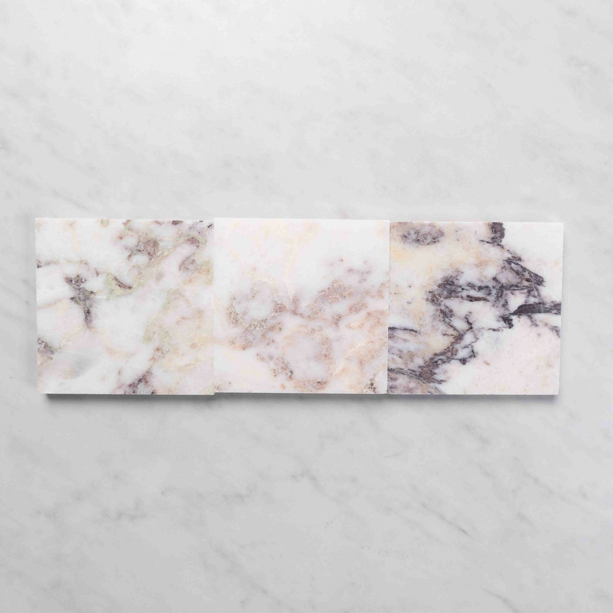 Viola Square Marble Tile & Mosaic | Tumbled & Honed Natural Stone