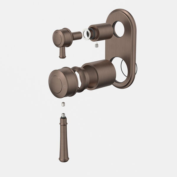 Brushed Bronze - Riviere Bath/Shower Mixer with Diverter - Trim Kit