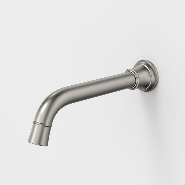 Riviere Wall Basin/Bath Outlet 210mm in Brushed Nickel | Caroma #Colour_Brushed Nickel