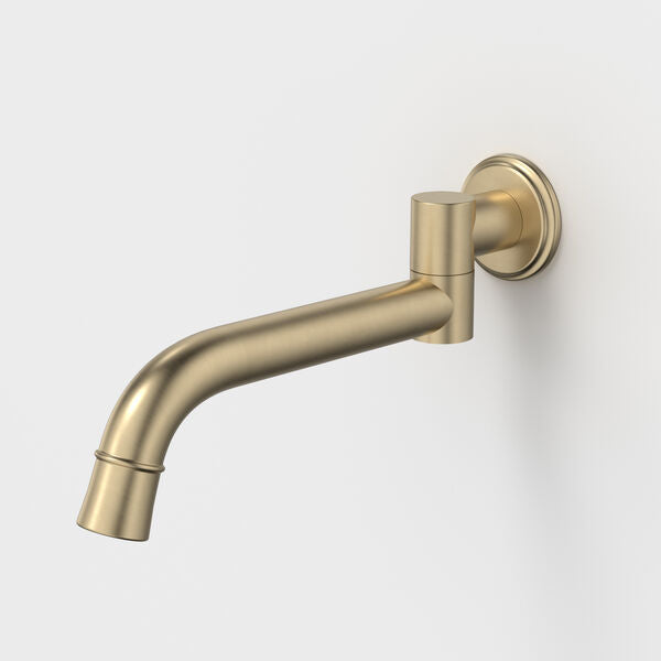 Riviere Swivel Bath Outlet 220mm in Brushed Brass | Caroma #Colour_Brushed Brass