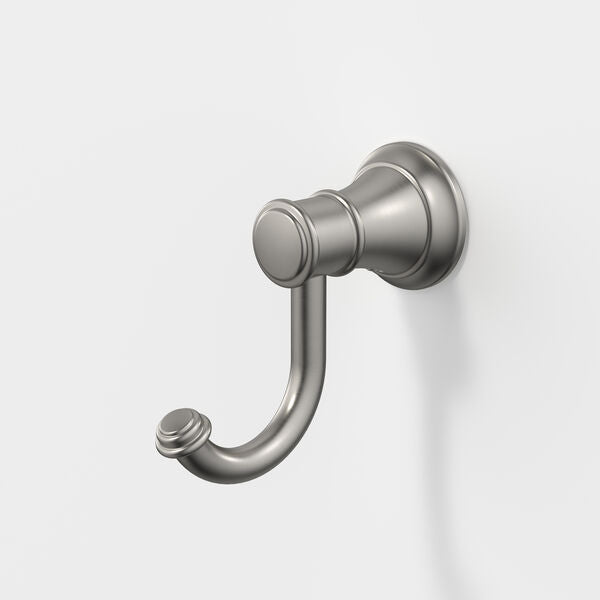 Riviere Robe Hook in Brushed Nickel | Caroma #Colour_Brushed Nickel