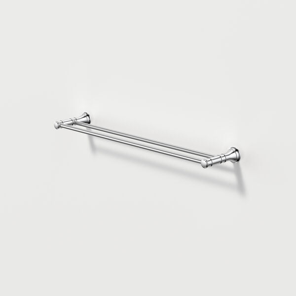 Chrome - Riviere Double Towel Rail 600mm
