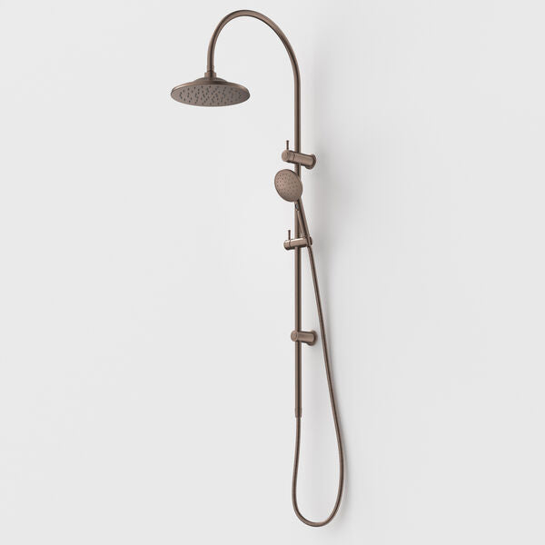 Riviere Rail Shower with Overhead in Brushed Bronze | Caroma #Colour_Brushed Bronze