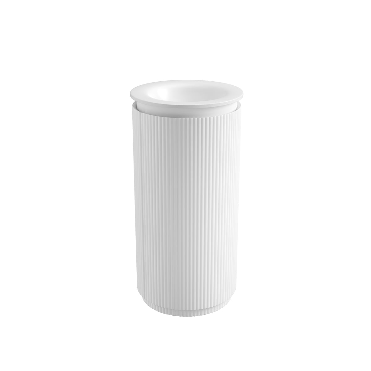 Aulic Civaro Floor Standing Pillar Vanity 420mm - Matte White | Aulic