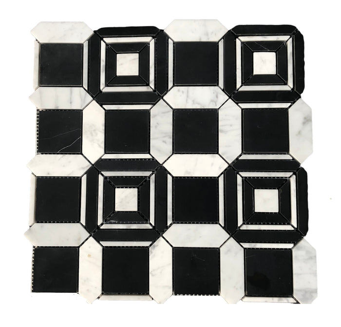 Carrara Palace Marble Mosaic | Honed Natural Stone