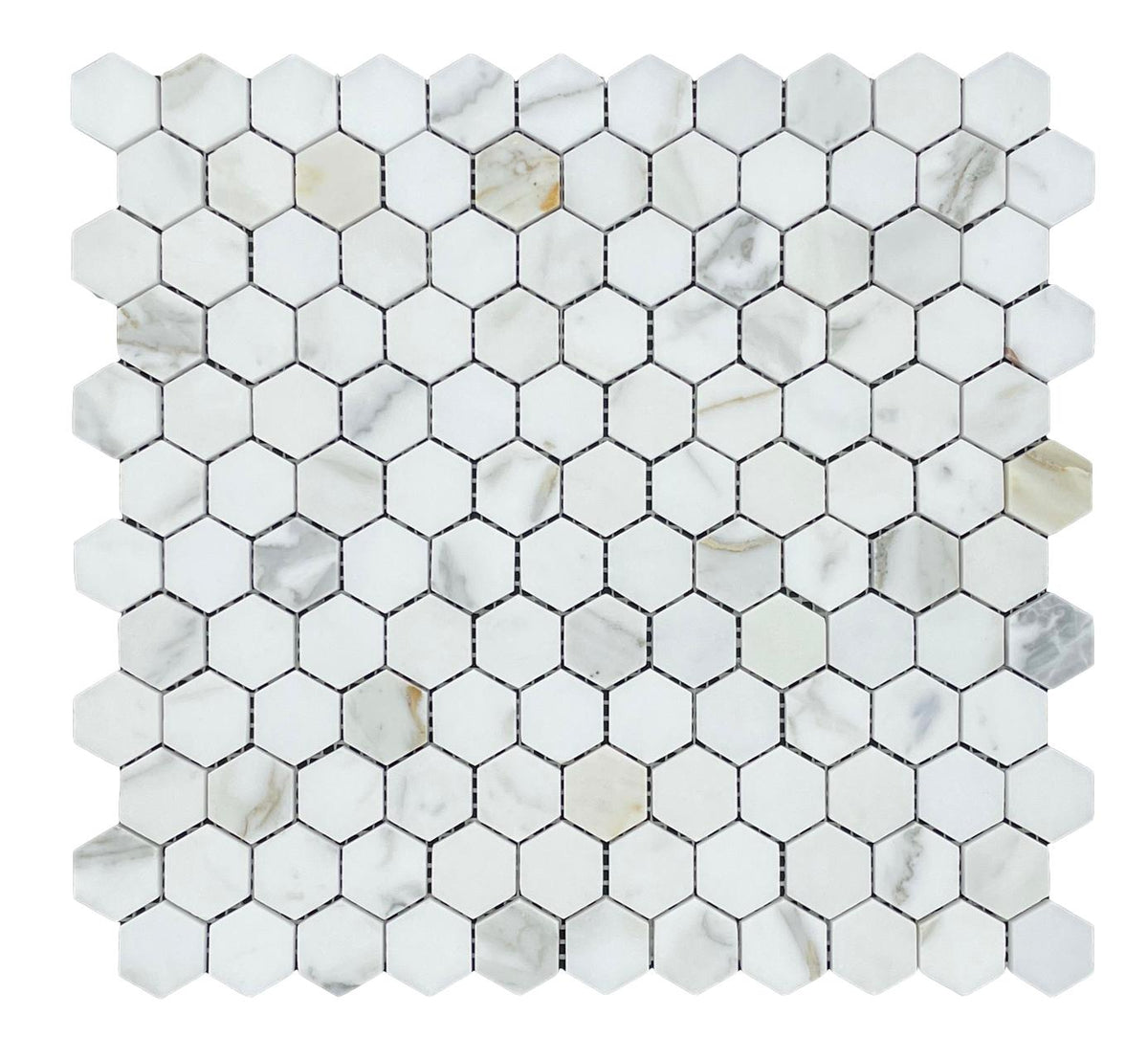 Calacatta Hexagon Marble Mosaic | Honed Natural Stone