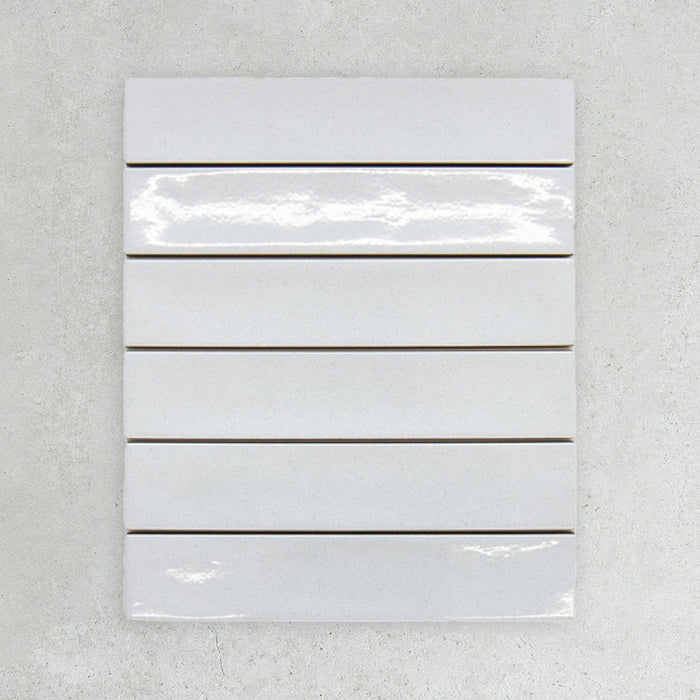 Arou Series Spanish Porcelain Tile in Bianco, Gloss finish