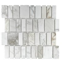 Calacatta Split Edge Marble Mosaic | Honed Natural Stone