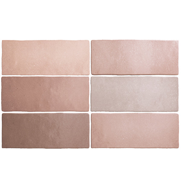 Magma Spanish Wall Tile in Coral Pink, Matt finish