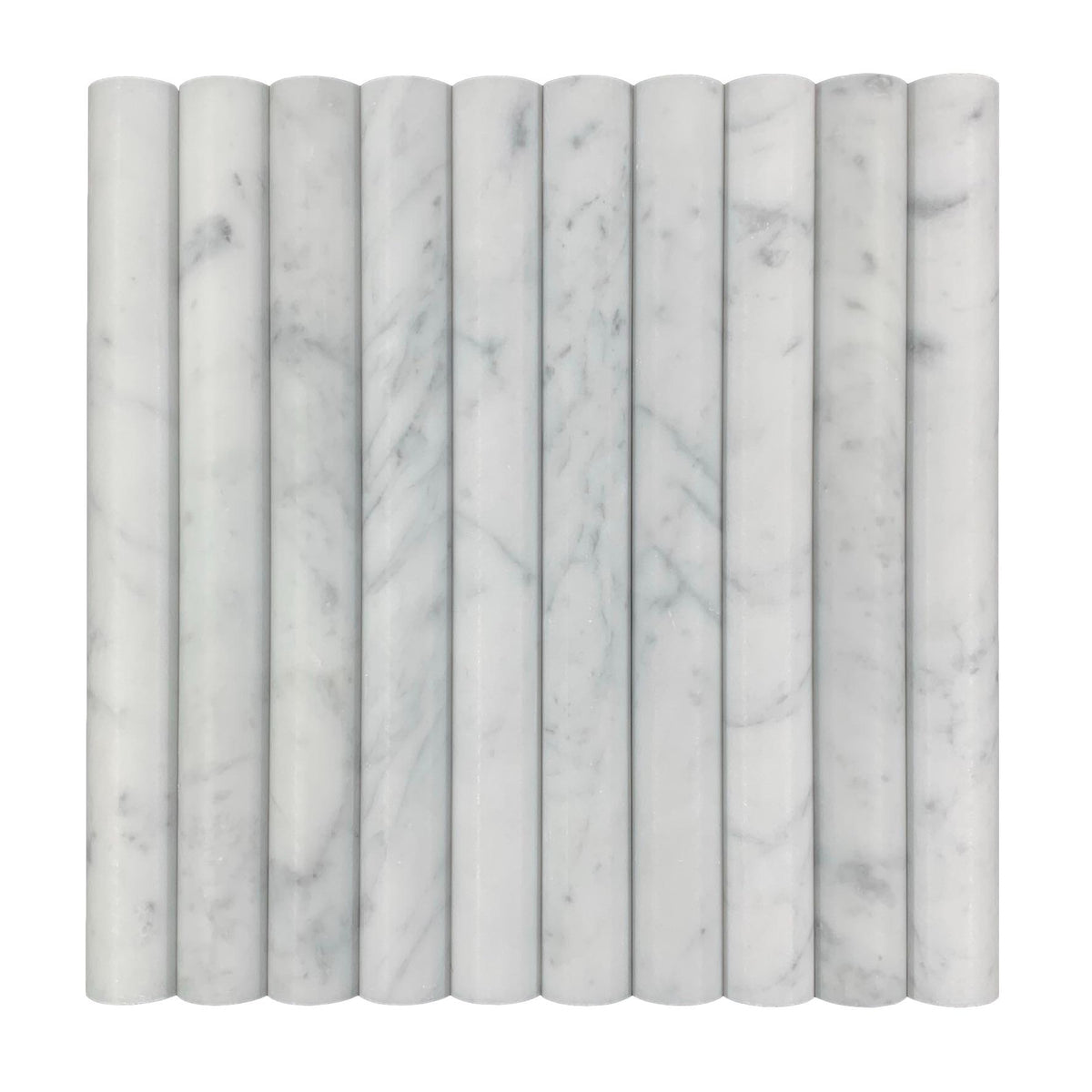 Carrara Stack Marble Mosaic | Honed Natural Stone