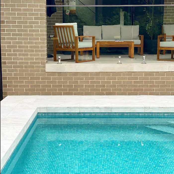 Glacier Anti-Slip Marble Tile – Sandblasted finish