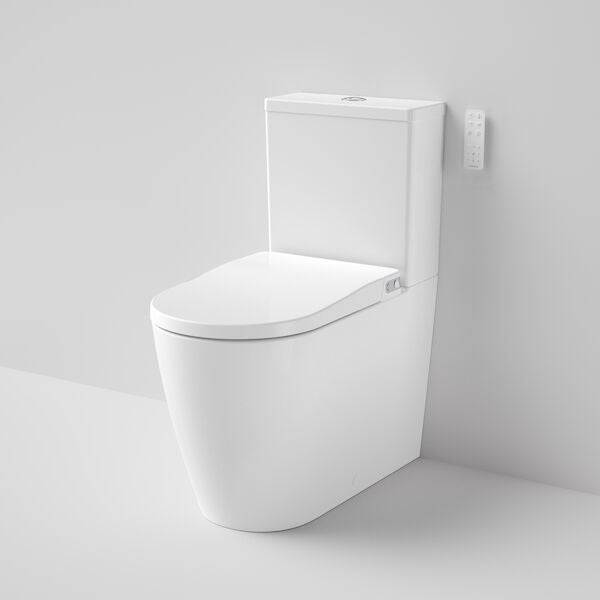 Urbane II Bidet Cleanflush Wall Faced Close Coupled Toilet Suite - Back Entry in White | Caroma #Colour_White