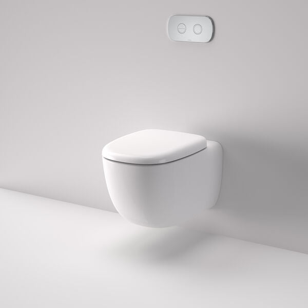 Contura II Cleanflush Wall Hung Invisi Series II Toilet Suite in White | Caroma #Colour_White
