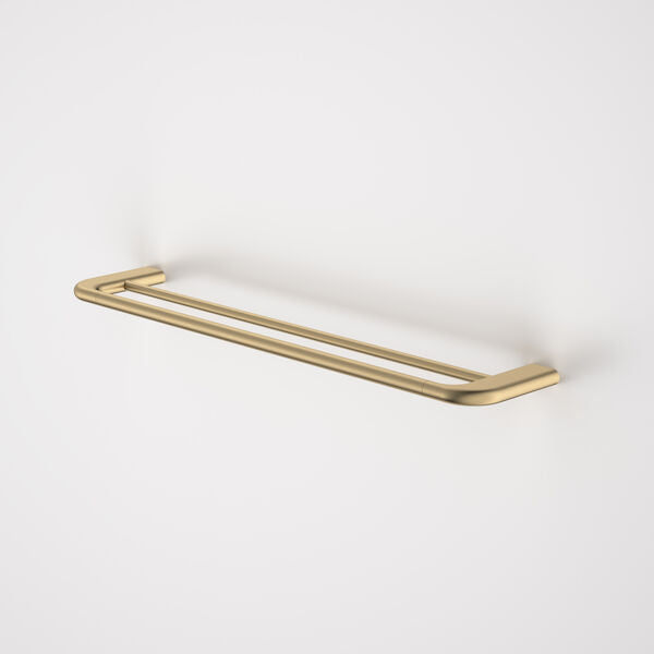 Brushed Brass - Contura II 620mm Double Towel Rail