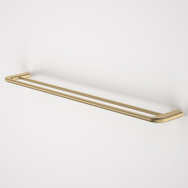 Brushed Brass - Contura II 820mm Double Towel Rail