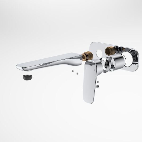 Chrome - Contura II Wall Basin/Bath Mixer 180mm - Trim Kit
