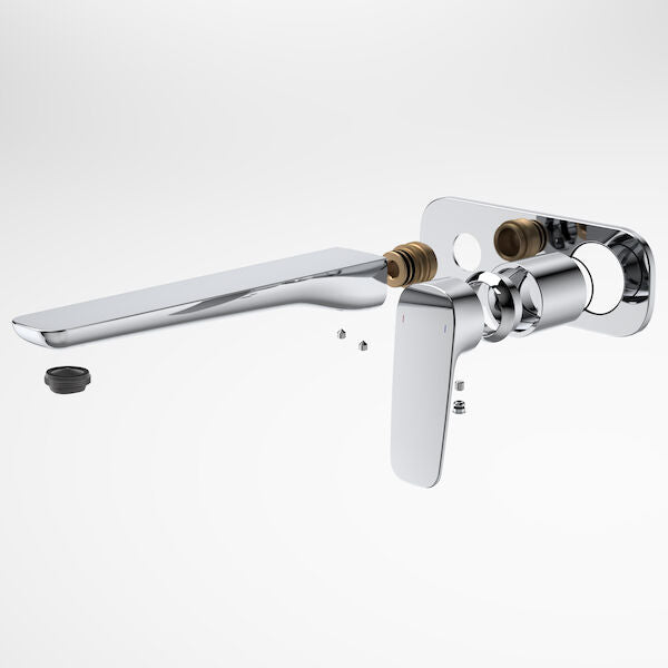 Chrome - Contura II Wall Basin/Bath Mixer 220mm - Trim Kit