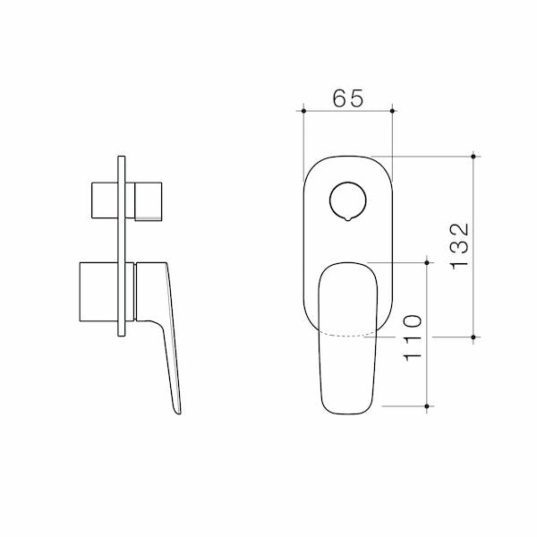 Contura II Bath/Shower Mixer with Diverter - Trim Kit | Caroma