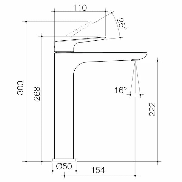 Contura II Tower Basin Mixer | Caroma