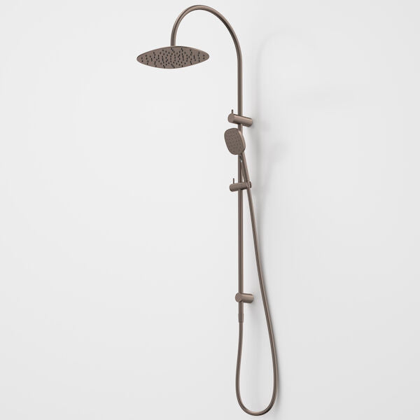 Contura II Rail Shower with Overhead in Brushed Bronze | Caroma #Colour_Brushed Bronze