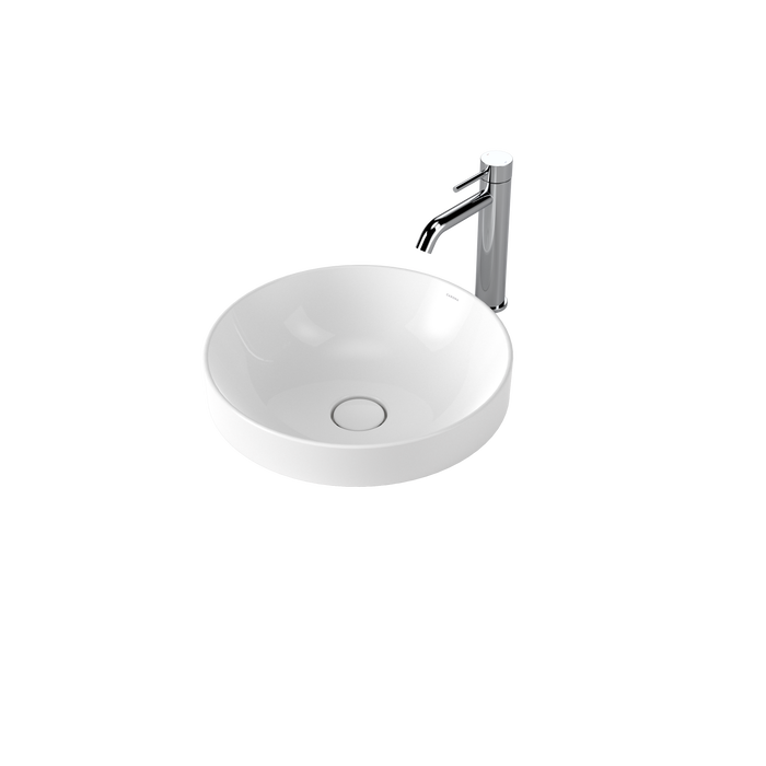 Liano II 400mm Round Inset Basin in White | Caroma #Colour_White
