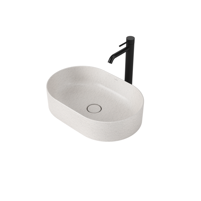 Liano II 530mm Pill Above Counter Basin in Matte Speckled | Caroma #Colour_Matte Speckled