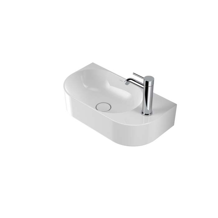 Liano II Hand Wall Basin - 1 Tap Hole in White | Caroma #Colour_White