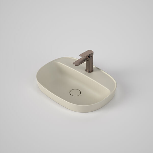 Matte Clay - Contura II 530mm Inset Basin with Tap Landing - 1 Tap Hole