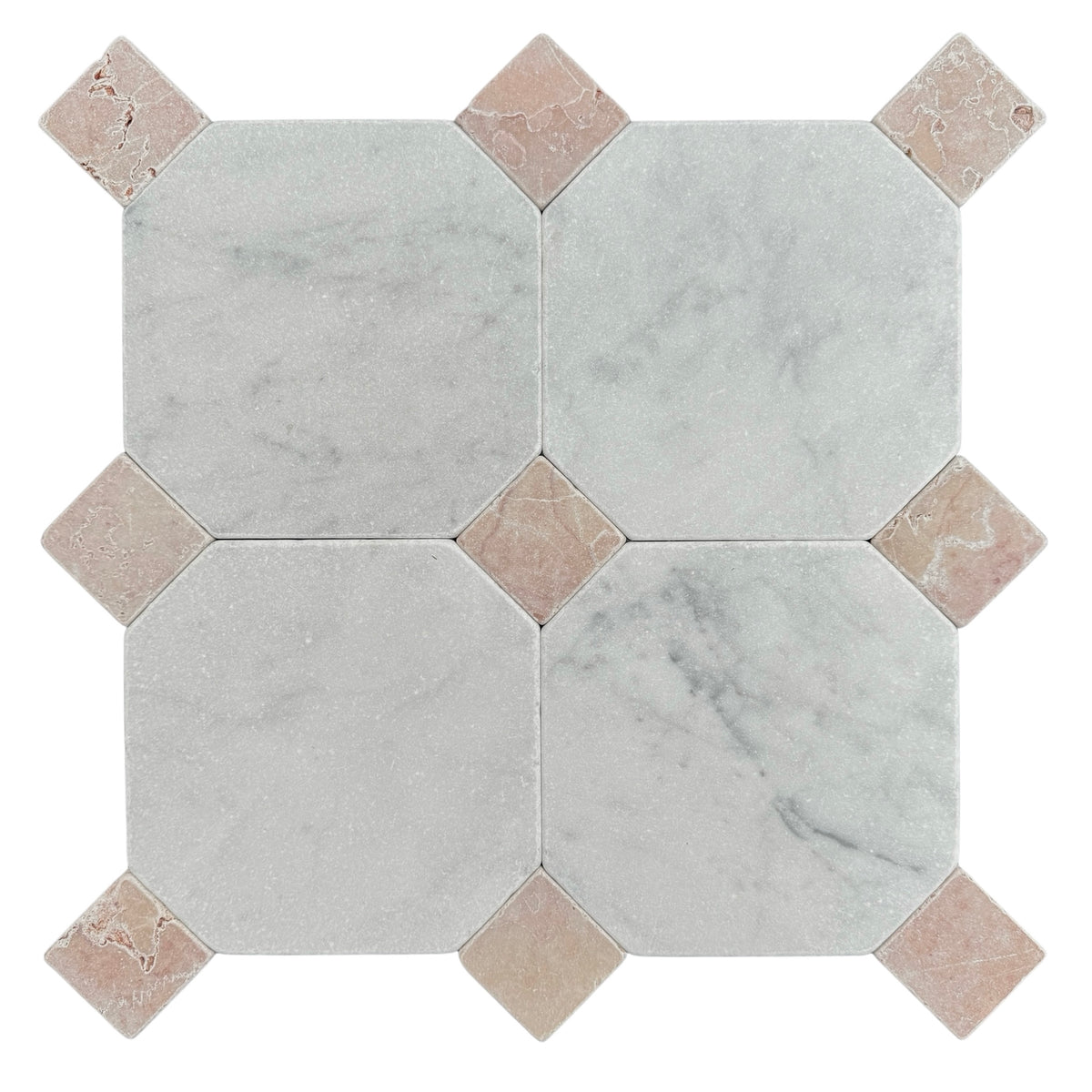 Rosso Square Marble Tile & Mosaic | Tumbled Natural Stone