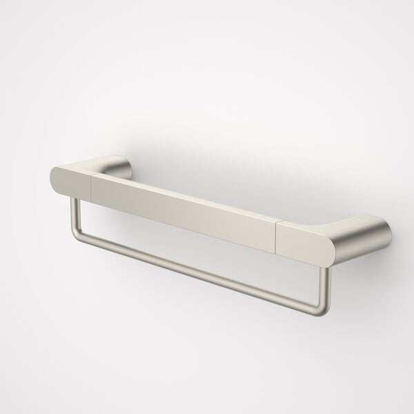 Urbane II Universal Towel Rail 400mm Set in Brushed Nickel | Caroma #Colour_Brushed Nickel