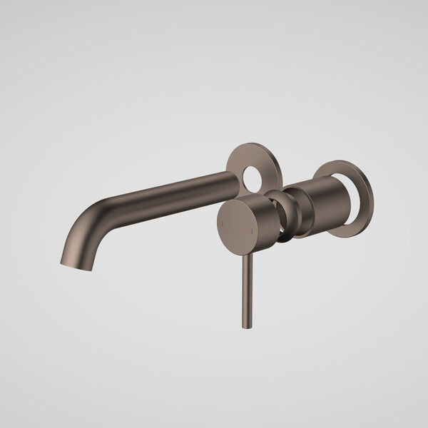 Brushed Bronze - Liano II 175mm Wall Basin/Bath Trim Kit - 2 x Round Cover Plates