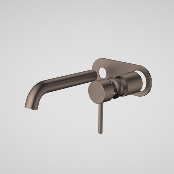 Brushed Bronze - Liano II 175mm Wall Basin/Bath Trim Kit - Rounded Cover Plate