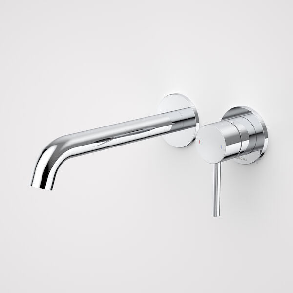 Liano II 210mm Wall Basin/Bath Mixer - 2 x Round Cover Plates in Chrome | Caroma #Colour_Chrome