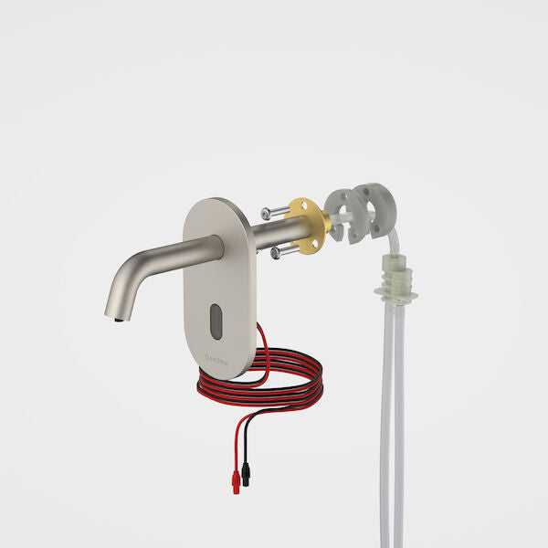 Liano II Sensor Wall Mounted Soap Dispenser - Trim Only in Brushed Nickel | Caroma #Colour_Brushed Nickel