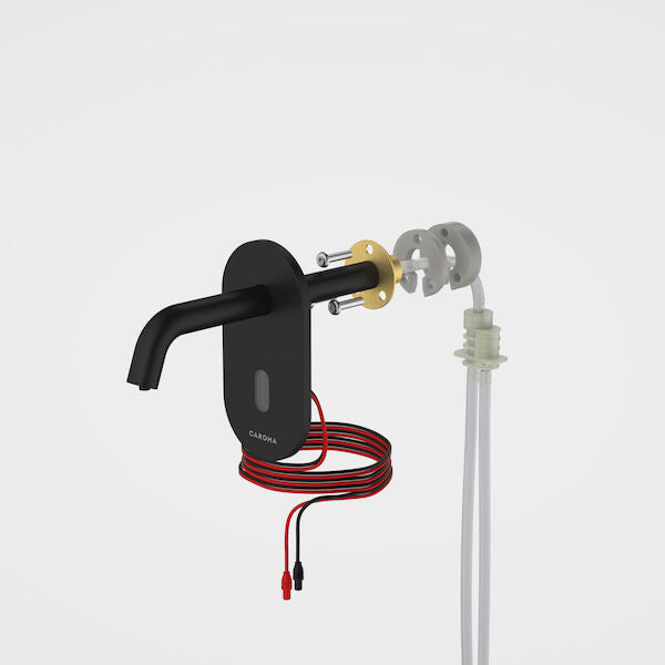 Liano II Sensor Wall Mounted Soap Dispenser - Trim Only in Matte Black | Caroma #Colour_Matte Black